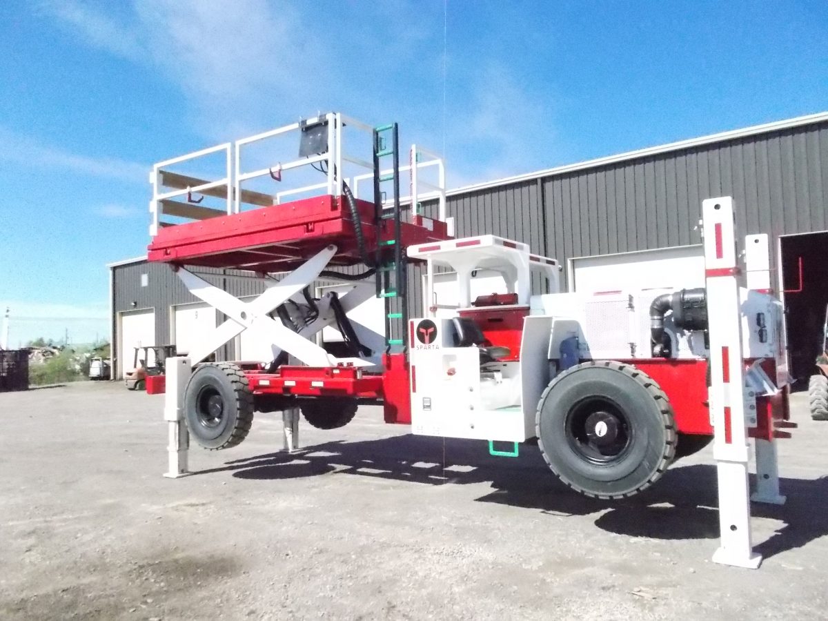 Underground Scissor Lift Truck Mobile Mining Vehicles Underground