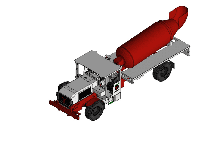 Underground mining transmixer
