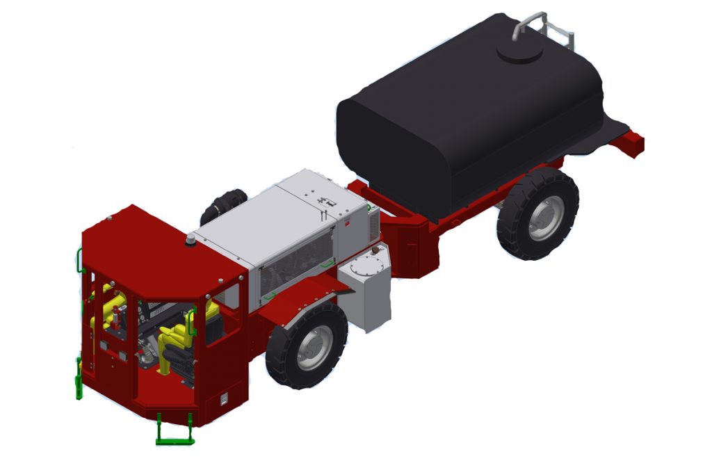 Underground Water Truck Narrow Vein
