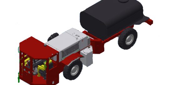 Underground Water Truck Narrow Vein