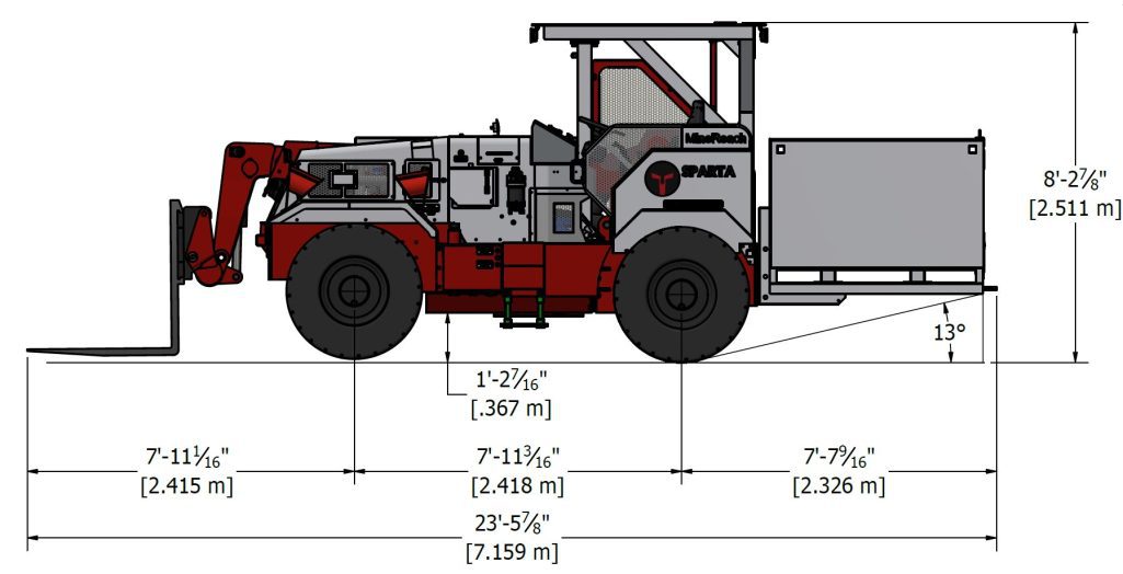 C4 MineReach Cimpact Underground Utility Vehicle